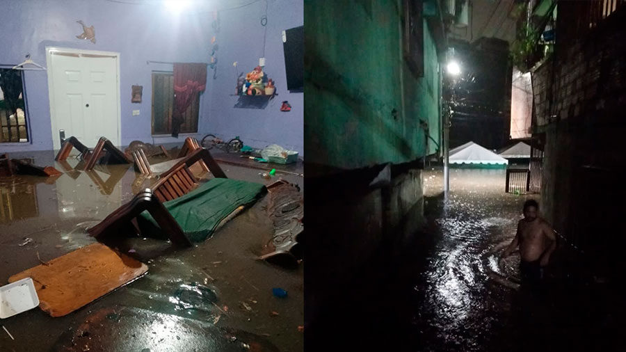 Viviendas y locales afectados por fuertes lluvias en Petare