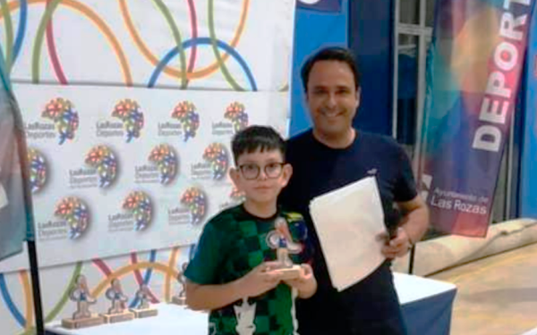 Gabriel Zerpa Ruiz, campeón en la categoría Sub 12 del Torneo “Peón de Dama de las Rozas de San Miguel”.