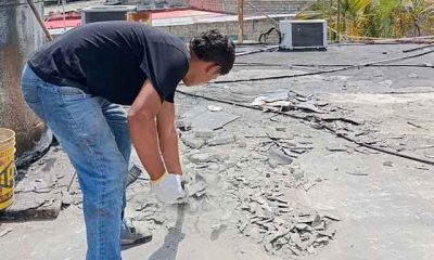 Trabajos de impermeabilización en el Ambulatorio Beata Carmen Rendiles.