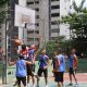 Jugadores del equipo Express celebran su victoria en la Urbanización Quenda.