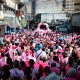 Participantes de la Caminata Rosa en ediciones anteriores, unidos en el mensaje de prevención del cáncer de mama.