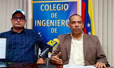 Saúl Elías López y Carlos Indriago, directivos de la Sociedad Venezolana de Ingenieros Agrónomos y Afines