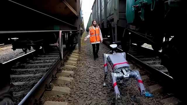 Perros robot revolucionan la seguridad ferroviaria en Rusia