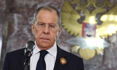 Serguéi Lavrov, canciller ruso, durante una conferencia de prensa reciente