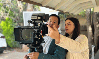 Andreína P. Aristeiguieta, durante el rodaje de "El Silencio que Nos Une", su primer largometraje como directora en Hollywood.