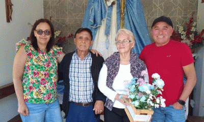 Representantes de la Asociación Comunidad Residencial La Candelaria, de izquierda a derecha: Iveli Zamora Sánchez, Julio Alegría, Blanca Martell de Alegría y Luis Pérez.