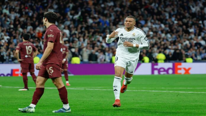 Mbappé brilla con triplete y el Real Madrid humilla al Manchester City